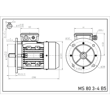 Silnik elektryczny 1,1kW 1400 obr/min. 80 B5